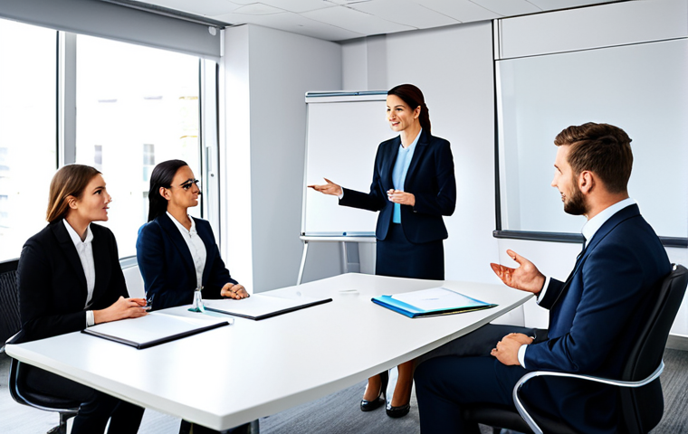 **

"A professional public administrator, fully clothed in a modest business attire, giving a presentation on effective communication strategies to a diverse group of colleagues in a modern office setting. Safe for work, appropriate content, perfect anatomy, natural pose, well-formed hands, proper finger count, professional environment, modest attire, family-friendly, high quality."

**