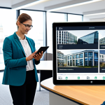 공공관리사와 관련된 산업 동향과 최신 기술 - Digital Transformation**

"A bright and modern office setting, showing an administrator working on a...