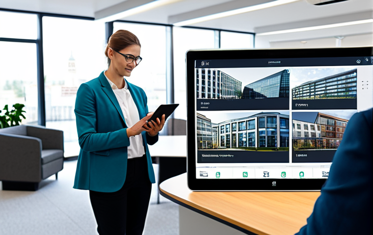 공공관리사와 관련된 산업 동향과 최신 기술 - Digital Transformation**
"A bright and modern office setting, showing an administrator working on a...