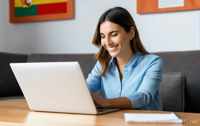 공공관리사 필기시험에서 자주 나오는 질문 - **Digital Administration at Home: Effortless Online Services in Spain.**
A smiling Spanish woman...