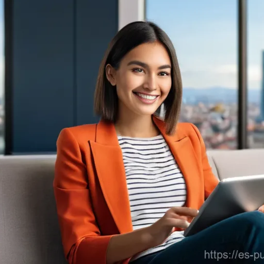 공공관리사 실무에서 자주 사용하는 용어와 정의 - **Digital Efficiency in Public Administration:** A clean, brightly lit image featuring a young woman...