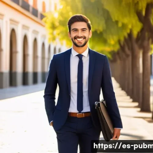 Home 32 공공관리사 자격증의 장점과 단점 분석 - **Prompt:** A young professional in their early 30s, with a warm smile, confidently walking out of a...