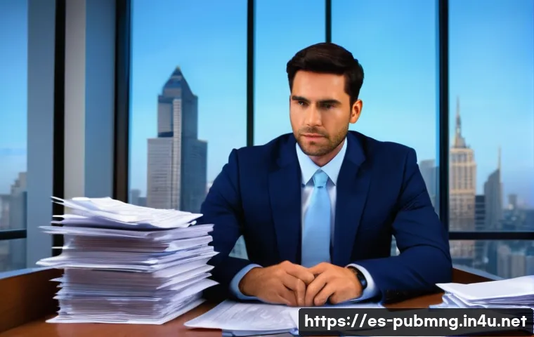 공공관리사 관련 업무와 직무의 차이 - **Prompt:** A male public servant in his late 30s, wearing a crisp, modern navy blue suit and a ligh...