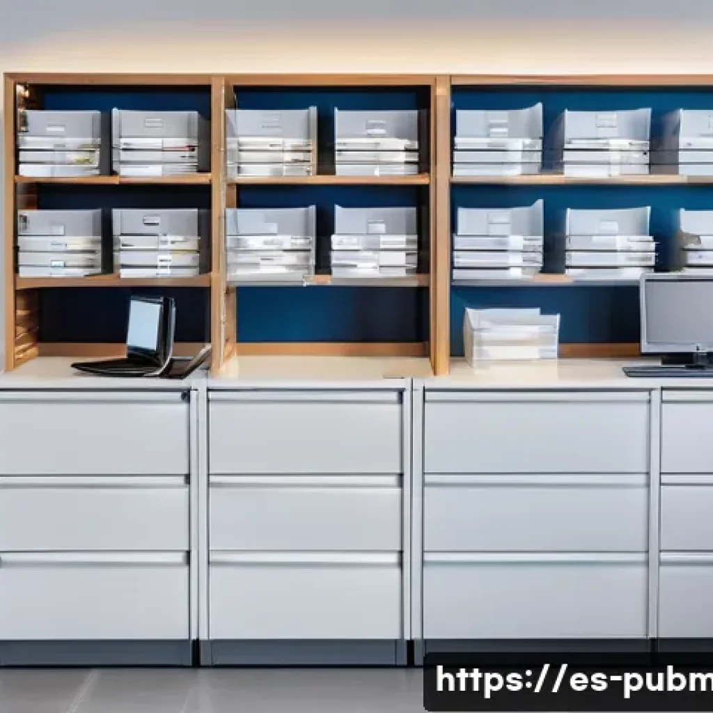 공공관리사 실무에서 사용하는 문서 양식 - A modern public administration office scene showcasing a diverse team of professionals organizing do...