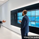 Home 19 공공관리사 자격증으로 진출할 수 있는 분야 - A modern public administration office in Spain, showcasing a diverse team of professionals collabora...