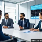 Home 18 공공관리사 자격증으로 가능한 직무 변화와 도전 - A diverse group of public administration professionals collaborating in a modern government office, ...