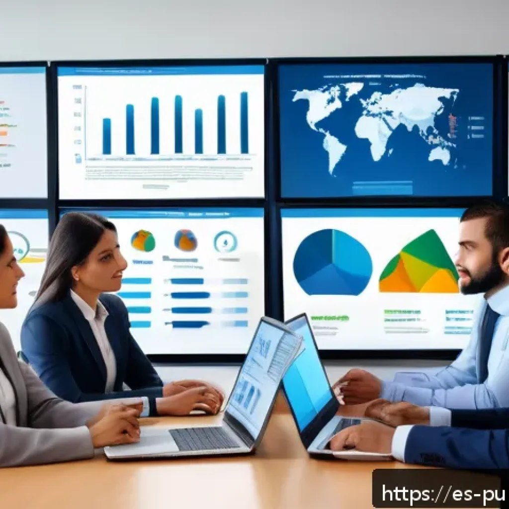 공공관리사 직무 교육 필수 코스 - A professional Latin American government office scene showing a diverse team of public sector employ...