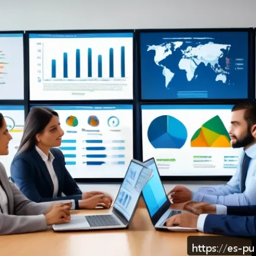 공공관리사 직무 교육 필수 코스 - A professional Latin American government office scene showing a diverse team of public sector employ...