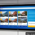 공공관리사와 관련된 최신 기술 - A modern public administration office in a Latin American city, featuring diverse government employe...